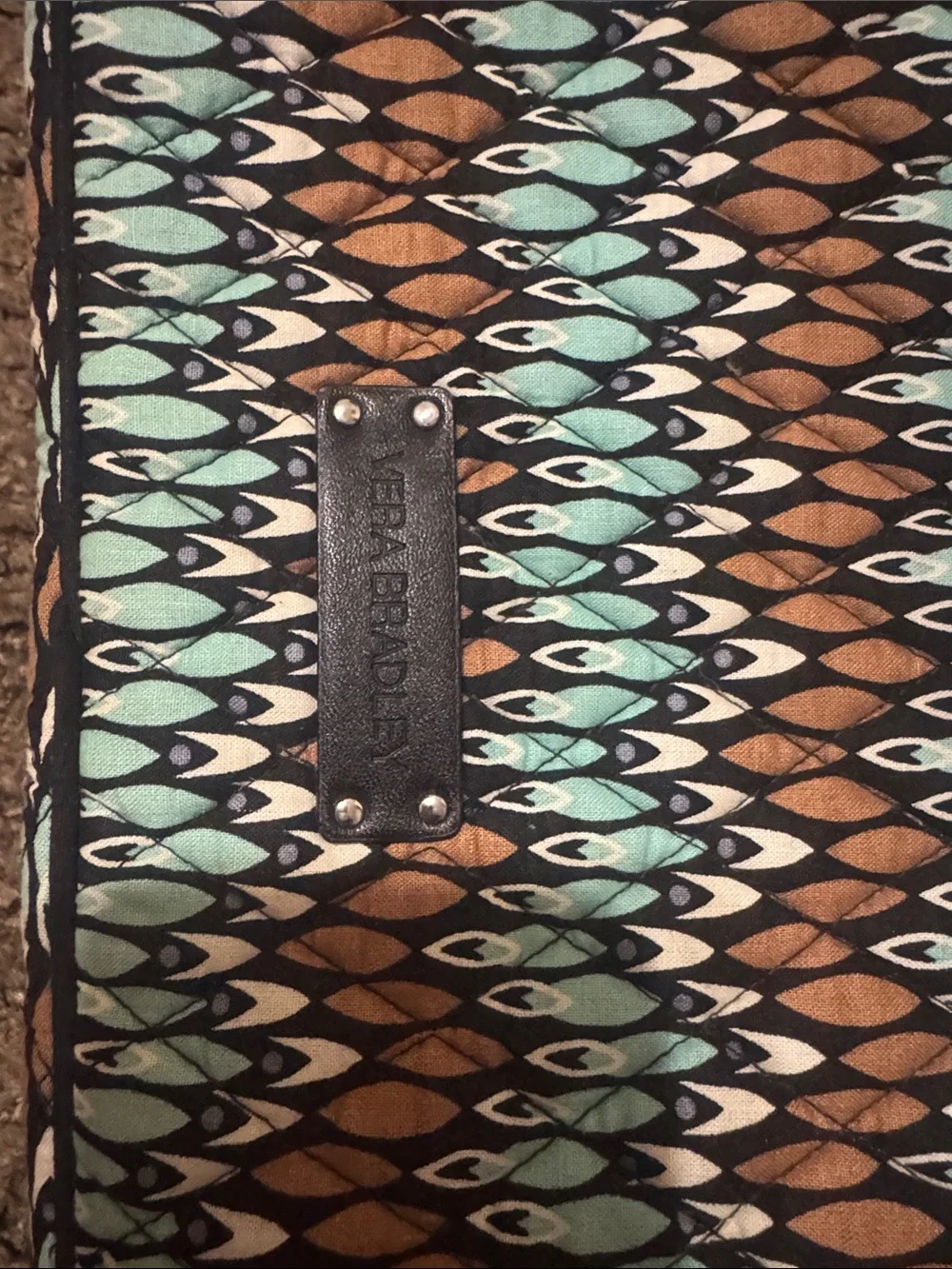 Turquoise and Brown Patterned Laptop Sleeve Case